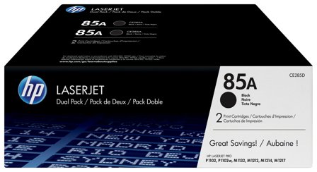 HP 85A svart LaserJet-tonerkassett, original, 2-pack, 886111730520