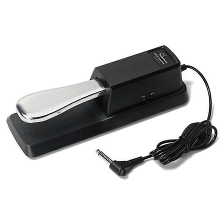 Høykvalitets Piano Keyboard Sustain Pedal med Sklisikker Gummibunn for MIDI Keyboard, med 1/4 Tommers Jack