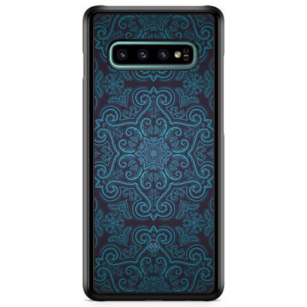 Bjornberry Skal Samsung Galaxy S10 - Blå Retromönster
