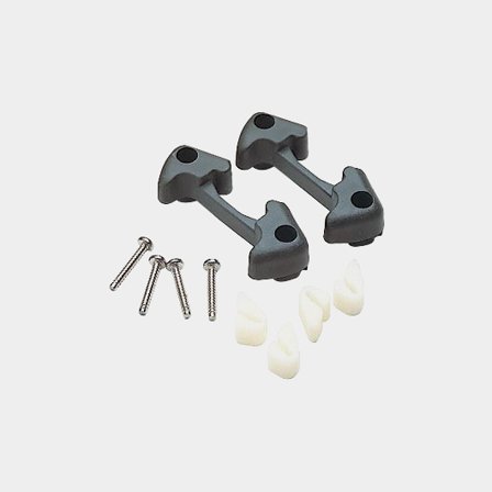 Ändstoppsgavel Lewmar Ocean, gummibuffert, storlek 2, svart