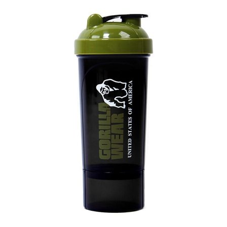 Gorilla Wear Shaker Compact Svart/Grön 400 ml + 100 ml