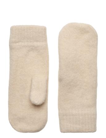 Pccindy Wool Mittens Noos Accessories Gloves Thumb Gloves Beige Pieces