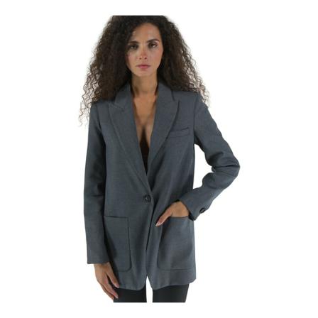 Semicouture, Blazers Grijs, Dames, Maat:M,polyester