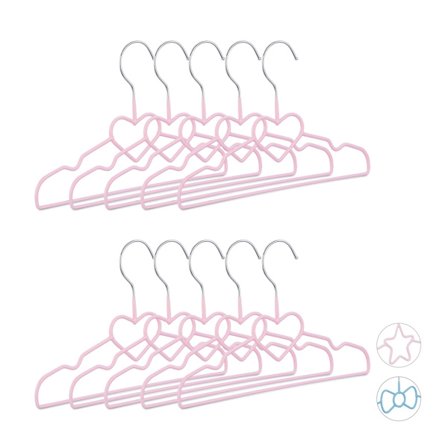 Tøjbøjler til børn - sæt med 10 stk