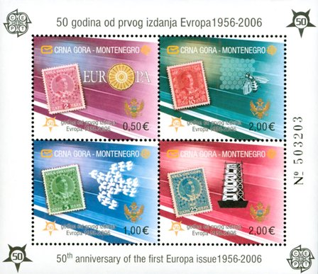 Montenegro 2006 - EUROPA - Miniark MICHEL 2A - Takket - Postfrisk