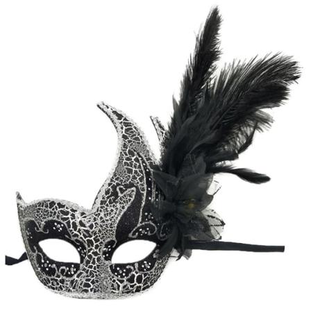 Spets Maskerad Ball Mask Födelsedagsbal Bröllopsfest Black Grey