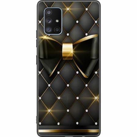 Samsung Galaxy A71 5g Svart Skal Gyllene Rosett