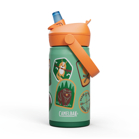 Camelbak Thrive Flip Straw Kids VSS Drikkeflaske, Camp Badges, 0,35 L
