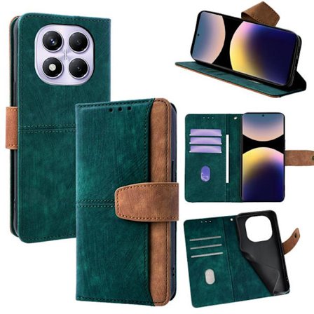 Redmi Note 14 Pro 4G - Färgsytt Skinnkänsla Läderfodral med RFID-blockering