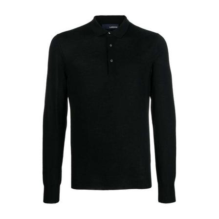Lardini Lardini T-shirts and Polos Black Sort, Herre Langærmet, Størrelse: 2XL