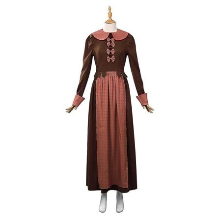 Goody Addams Cosplay Kostym Onsdag Addams Vintage Klänning Outfits Halloween Karneval Kostym För Kvinnor Flickor Rollspel dress1 XS