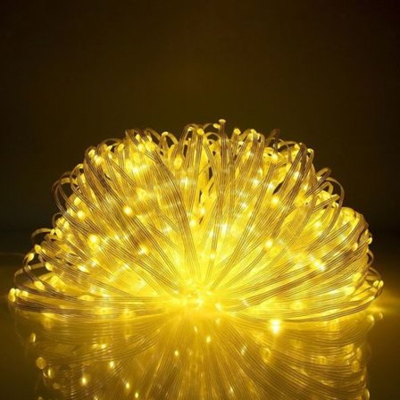 Eventyrlys 50M 400 LED-er Varm Hvit Vanntett 8 Lysmoduser for Innendørs Utendørs Bruk