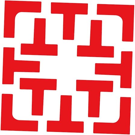 Pickleball Bane Markeringssett, Linjemarkeringssett Lag Mini Tennisbane