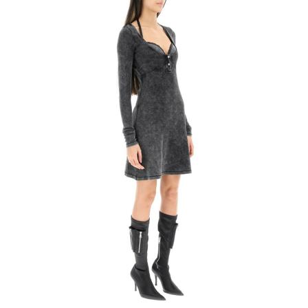 Diesel, Short Dresses Szary, Kobieta, Rozmiar: S