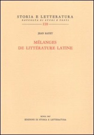 Mélanges de littérature latine Jean Bayet