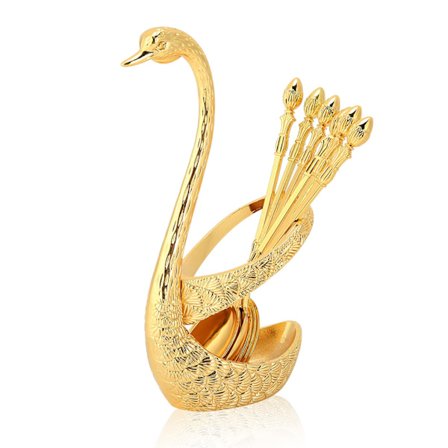 Kahvilusikka, sinkkiseoksesta valmistettu tarjoilulusikallinen jälkiruokalusikka (kulta)