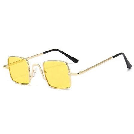 Fyrkantiga solglasögon Punk solglasögon GULD-GUL GULD-GUL