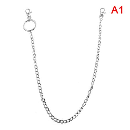 Punk Rock Metal Byxor Midjekedja Män Dam Nyckelring Stor ring - stock