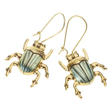 Moteriktige insekt-øredobber dyre-sjarm øreanheng med bronsekroker øresmykker for trendy kvinner grønn