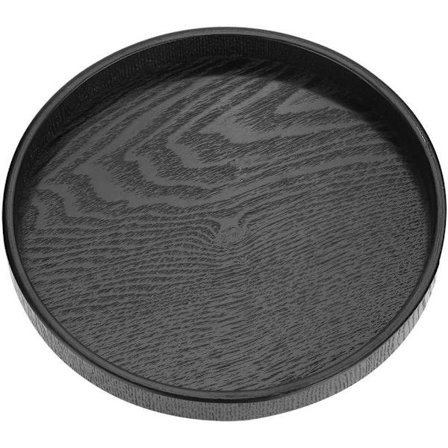 1 stk 27 cm svart trebrett i heltre, tebrett