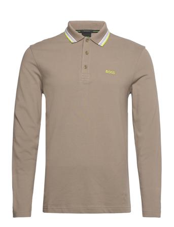 Plisy Polos Long-sleeved Brun BOSS*Betinget Tilbud