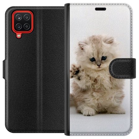 Yhteensopiva Lompakkokotelo Samsung Galaxy A12 Kissa