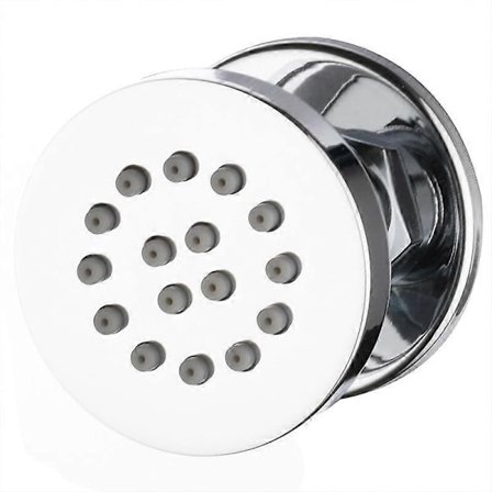 Sidomonterat Duschmunstycke Set 2 Tum Rund Mässing Blandare Tillbehör Massage Spa Väggmonterad RZ