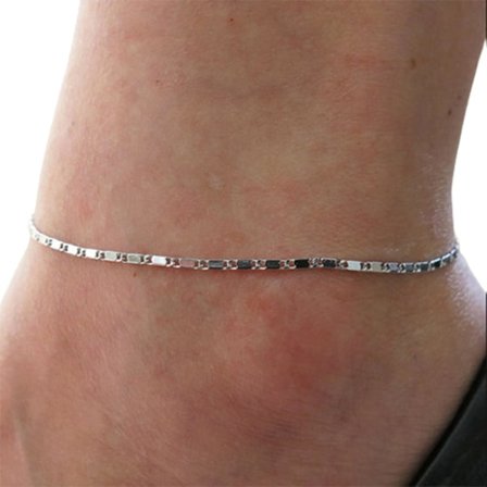 Slank Anklet Armbånd Belægning Anklet Kæde Til Kvinder Piger Smykker Gave One Size 29cm Guld