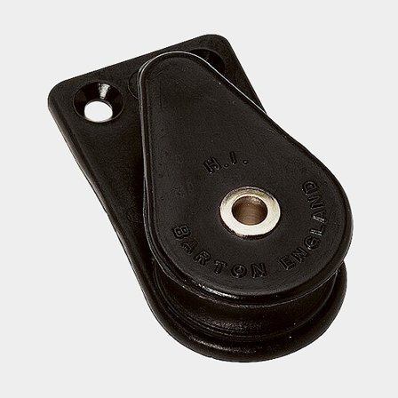 Deck block Barton Marine Size 1 30 mm, deck mounted, plain bearing, single, suitable for ropes Ø4 - 8 mm