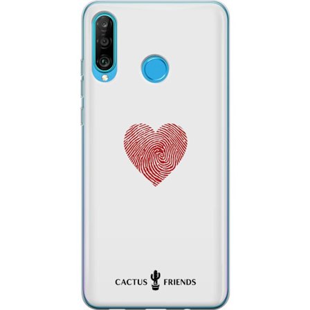 Kompatibelt Mobildeksel til Huawei Huawei P30 lite Cactus and Friends - Fingerprint Love