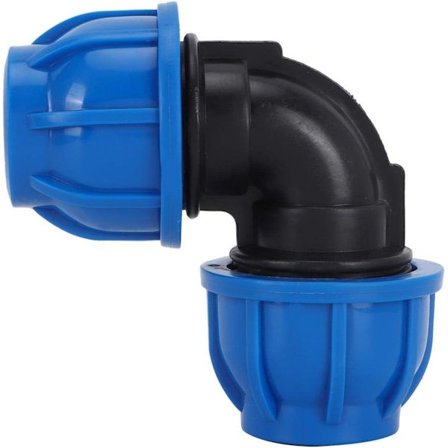 Rørbøjningsrørfitting 2 stk. PE-plast 32mm til 32mm albuetilpasning