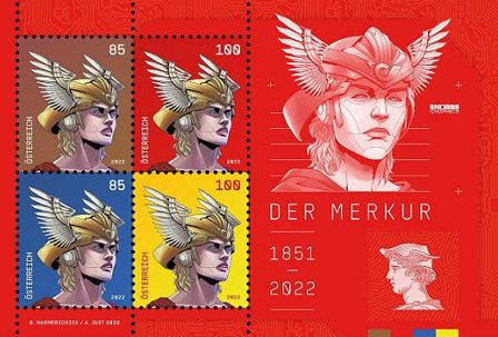Østrig 2022 - Merkur / Hermes - Postfrisk miniark
