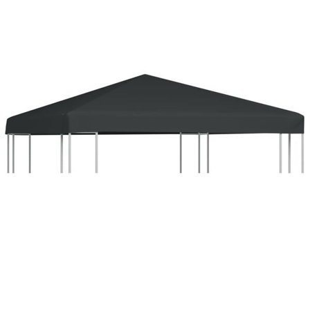 vidaXL Paviljongtak 310 g/m² 3x3 m grå