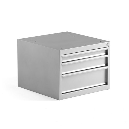 Schubladenmodul MOTION mit 3 Laden, grau