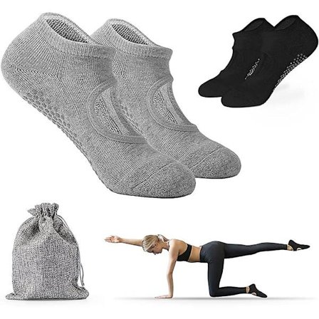 Joogasukat Naisten Liukuestesukat, Liukumattomat Pilates-sukat, jotka sopivat täydellisesti Pilatekseen ja Joogaan