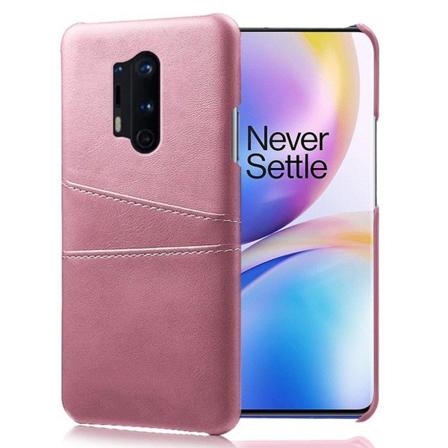 OnePlus 8 Pro skal med korthållare - Rosa Rosa