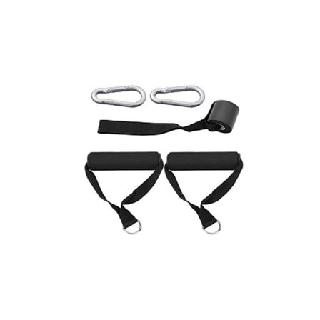 Svart - 2 handtag + 1 dörrögla + 2 klätteröglor Motståndsha