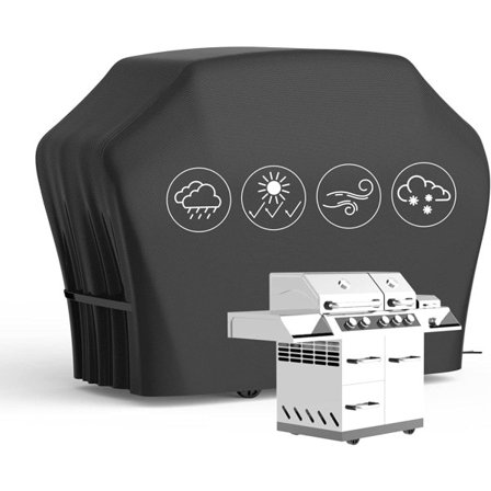 Grillisuoja, suuri, vedenpitävä, pölytiivis, kestävä, kulutusta kestävä Oxford-kankaasta valmistettu grillihuopa ulkokäyttöön, grillisuoja, 170 x 61 x
