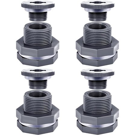 PVC 3/4 tommer skotfitting med propper regnvandsbeholder forbindelsessæt og 4 mm