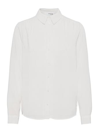 Slfsigna-Dynella Ls Shirt White Selected Femme