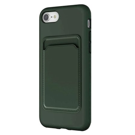 TG Skal med Kortlomme - iPhone 8 Mørkegrønn