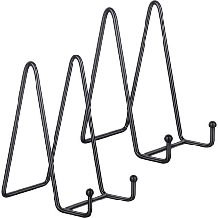 2 kpl koristeellinen lautanen kuvakehyspidike, 6 tuuman metalliset taulutelineet mustat kehystuet