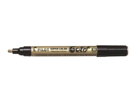 PILOT Märkpenna Super Color 4,5mm guld - Lyreco - Kontorsmaterial - Pennor - Märkpennor - Rund spets