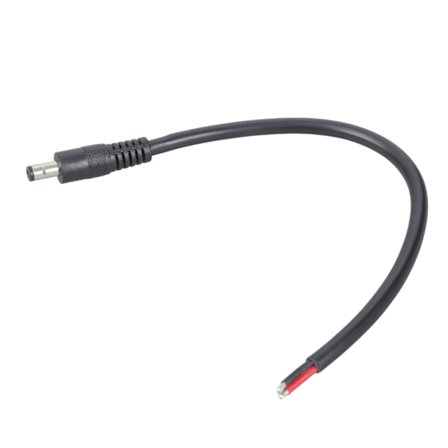 5,5 mm x 2,5 mm hanstik til bar ledning strømkabel med åben ende strømforsyning