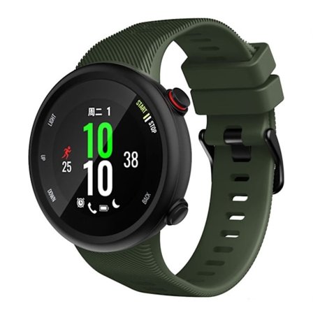 Garmin Forerunner 45S holdbar black Spænde silikone Urrem - Militærgrøn