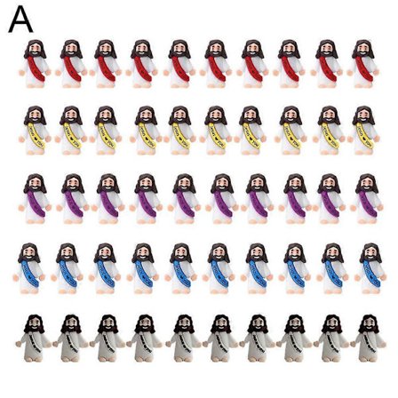 50 stk Mini Jesus Figurer Påske Jesus Elsker Deg Jesus Leker små Jesus Figurer[D]