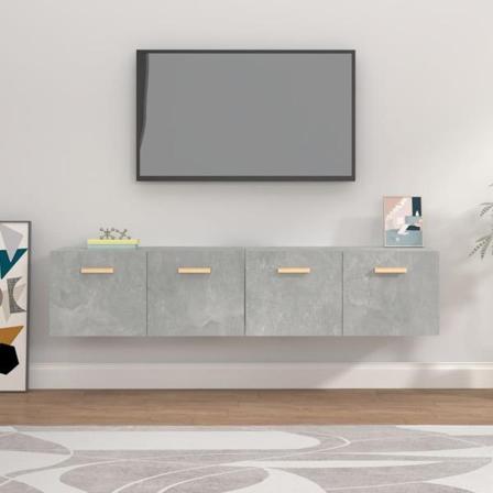 Vidaxl Väggskåp 2 St Betonggrå 80x35x36,5 Cm Konstruerat Trä Grå