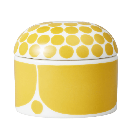 Arabia Sunnuntai burk med lock 0,25L gul Dekoration