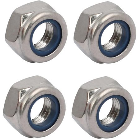 10st Låsmutter Vänstergänga M8x1.25mm Metrisk Gänga 304