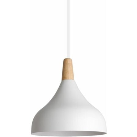 Kreativ enkel pendellampa E27 inomhusbelysning Krona upphängning Sovrum Vardagsrum (Vit) - Vit